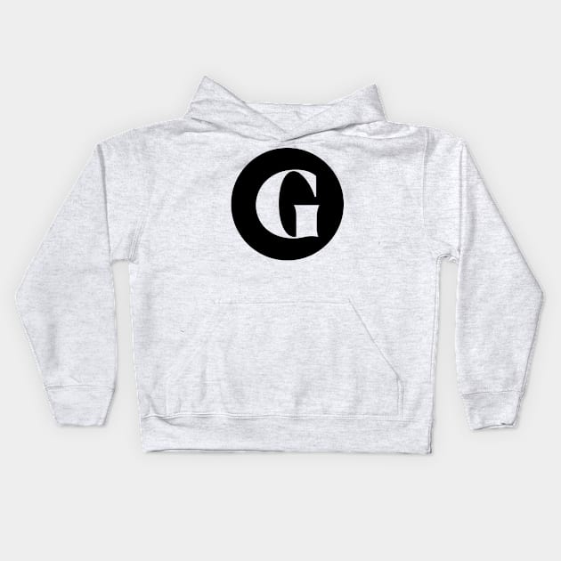 G (Letter Initial Monogram) Kids Hoodie by n23tees